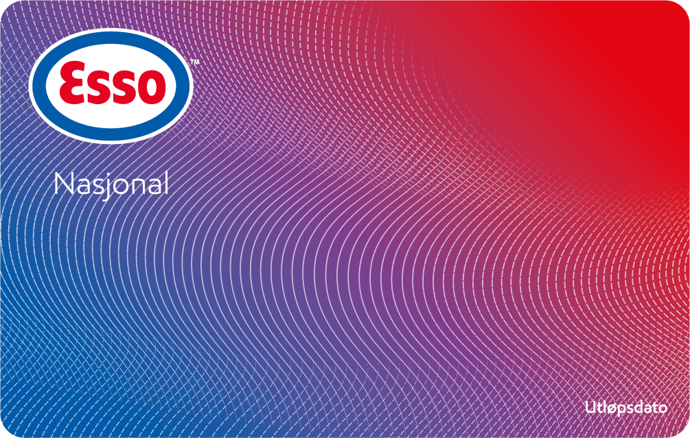 Et bilde av utseendet til Esso Card™ drivstoffkort